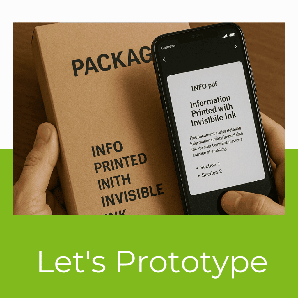 packaging con información digital invisible