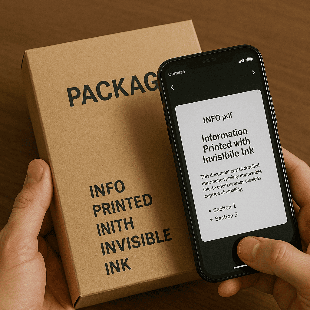 tinta invisible para packaging