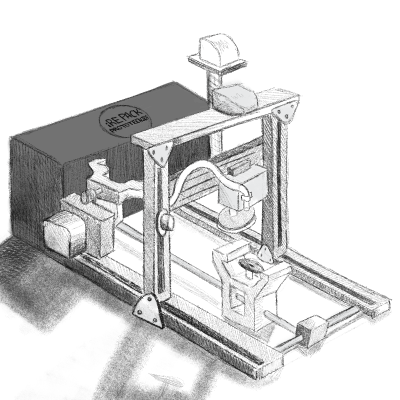 boceto de robot de limpieza